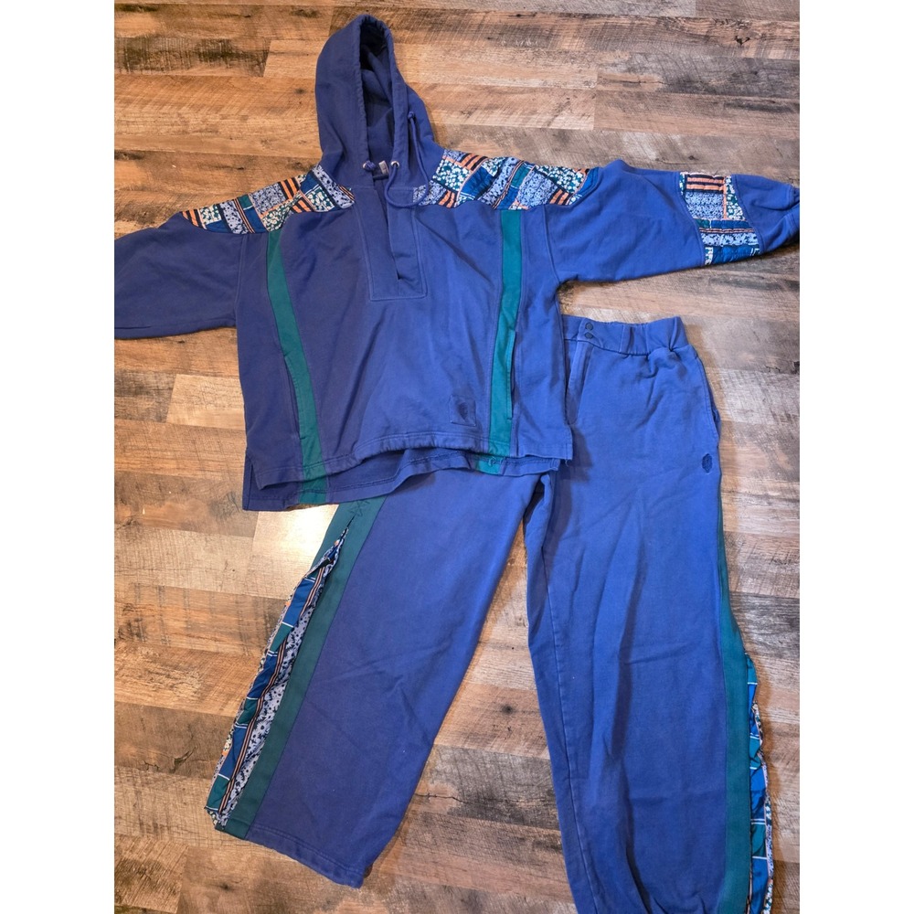 Rare Free People Movement Patchwork Hoodie and Sweatpants‎ Set Womens Medium